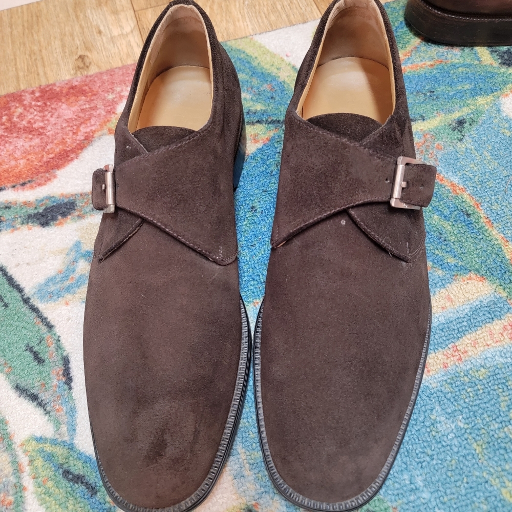 Men's brown suede Ferragamo shoes 9.5 D